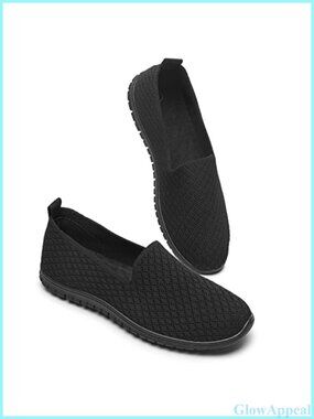 Women's Mesh Flats Breathable Slip On Comfortable Walking Shoes